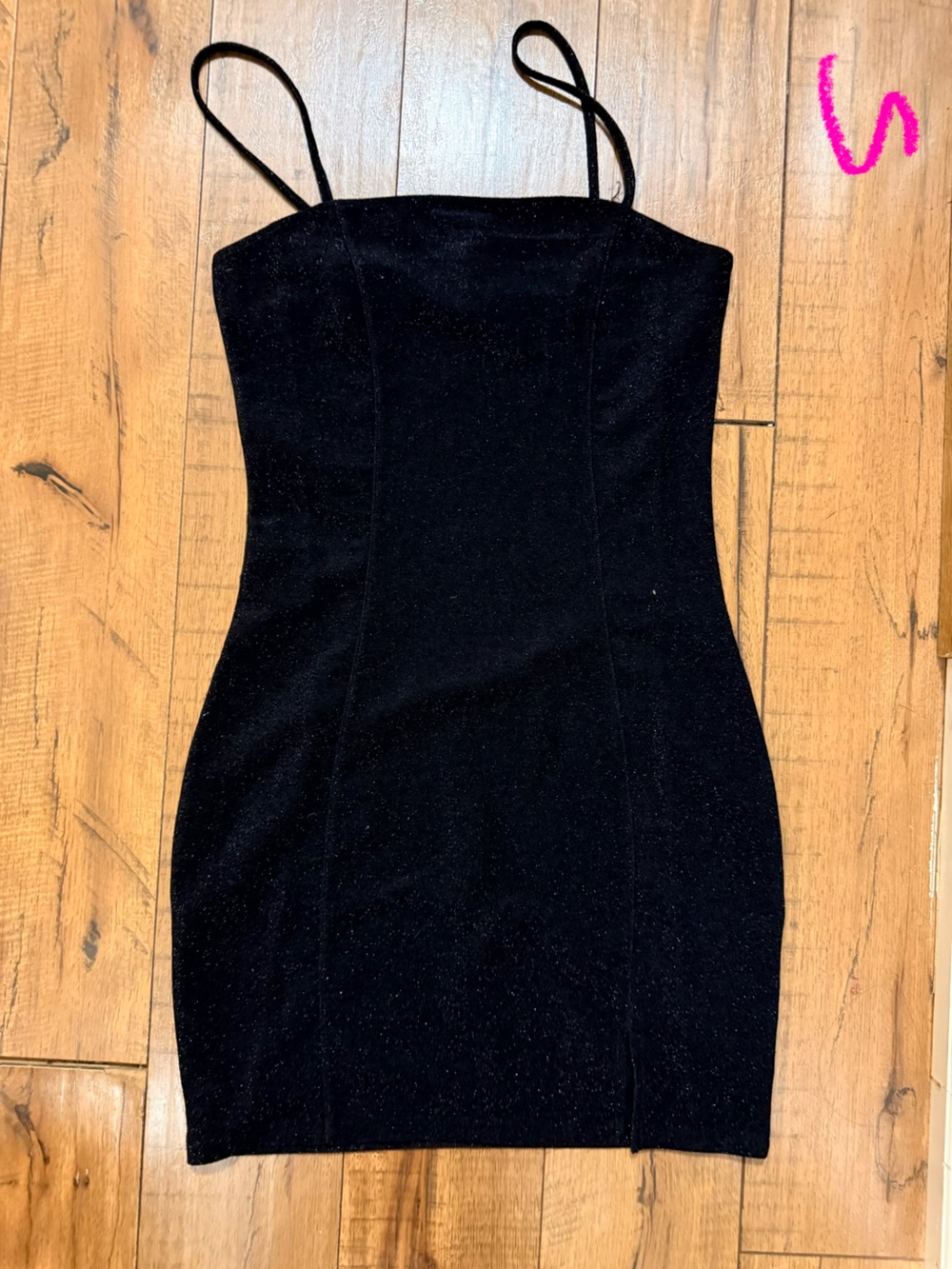 Black Strapless Sparkle Bustier Top